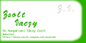 zsolt vaczy business card